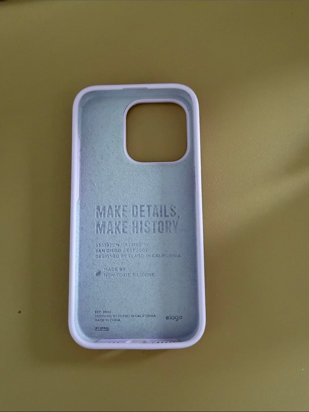 Minimal Lilac Silicone Phone Case for iPhone 15 pro- Soft Protection